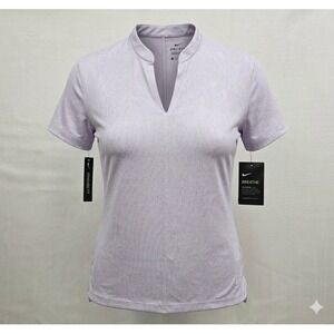 Nike Dri Fit CK4750-509 Women's Lilac Color Short Sleeve Golf Shirt. Size M
